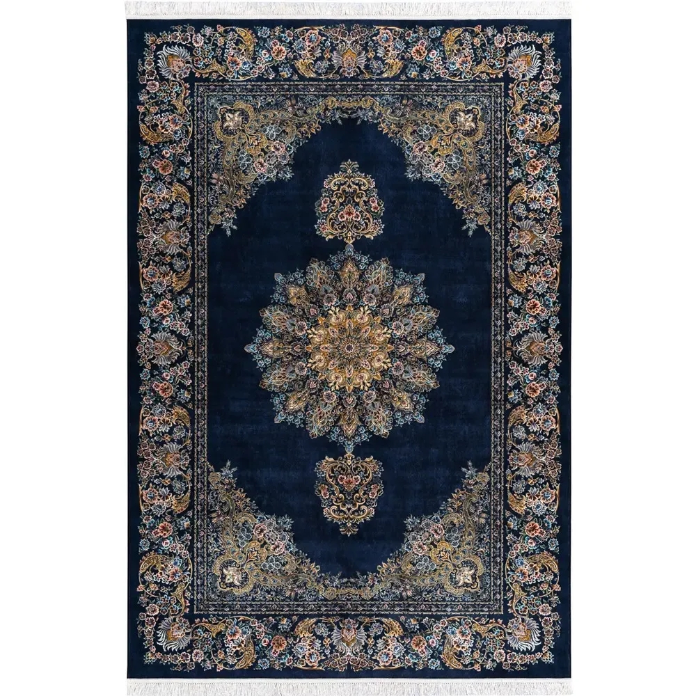 فرش ماشینی کد 25cn0320 سرمه ای 1200 شانه
